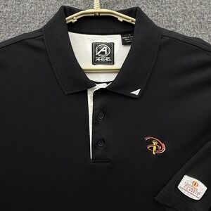 Ahead Polo‎ Shirt Mens Large Black Disney Childrens Classic Miracle Network Golf